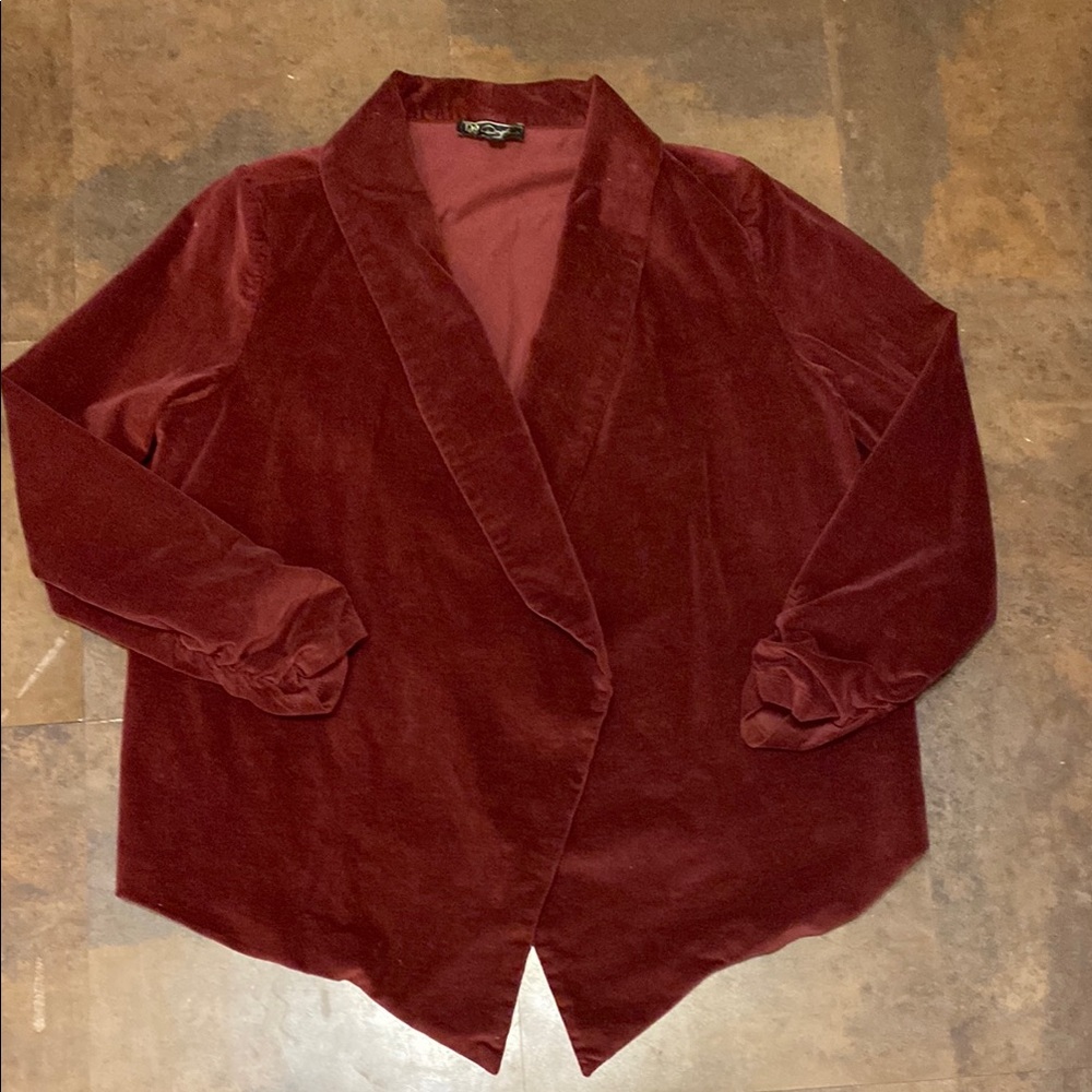 Velvet Burgundy Women's Jacket Blazer DG2 brand size large